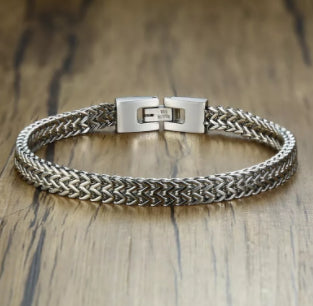 Hip Hop RapHap Stainless Steel Keel Snake Chain Bracelet Men's Fashion Personality Titanium Steel Bracelet